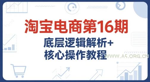 淘宝电商第16期,底层逻辑解析+核心操作教程,运营、推广提升能力的必学课程+配套资料-小红泡