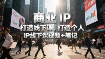 商业IP打造线下课，打造个人 IP线下课视频+笔记-A5资源网