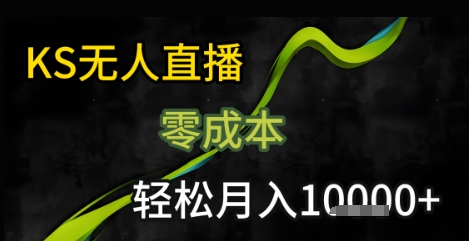 KS无人直播25年最新玩法，只需一部手机，轻松月入1W+【揭秘】-A5资源网