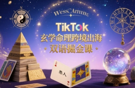 TikTok玄学命理跨境出海双语掘金课，手把手教你用命理知识精准直击海外用户痛点-A5资源网
