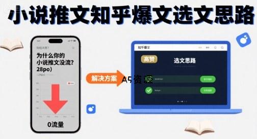 为什么你的小说推文没流量?小说推文知乎爆文选文思路-A5资源网