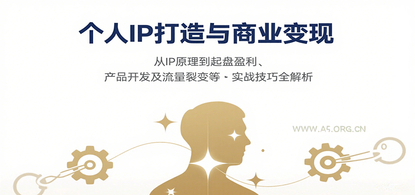个人IP打造与商业变现,从IP原理到起盘盈利、产品开发及流量裂变等实战技巧全解析-A5资源网