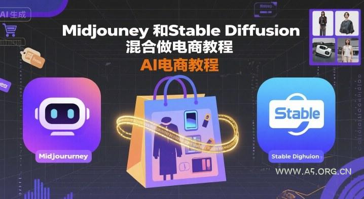 Midjourney和Stable Diffusion混合做电商教程-ai电商教程-A5资源网