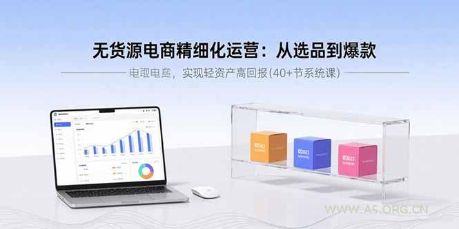 无货源电商精细化运营:从选品到爆款,实现轻资产高回报(40+节系统课-A5资源网
