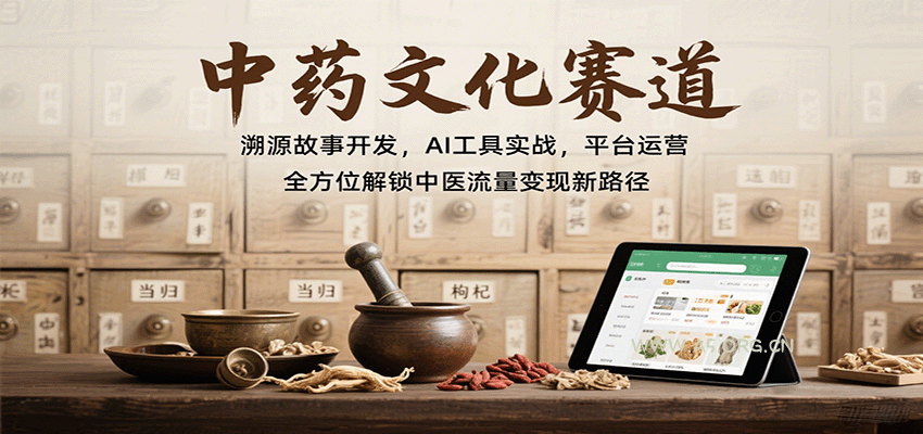中药文化赛道:溯源故事开发,AI工具实战,平台运营,全方位解锁中医流量变现新路径-A5资源网