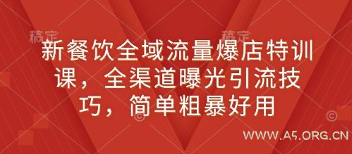 新餐饮全域流量爆店特训课,全渠道曝光引流技巧,简单粗暴好用-A5资源网