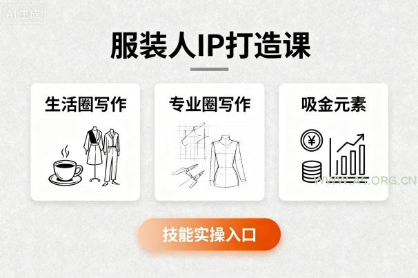 服装人IP打造课,文案创富+生活圈写作+专业圈写作+服装人专属+吸金元素+技能实操-A5资源网