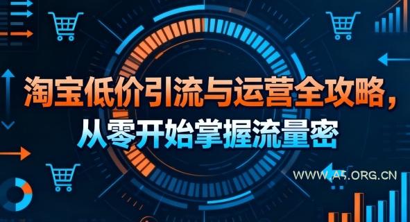 淘宝低价引流与运营全攻略,从零开始掌握流量密码-A5资源网