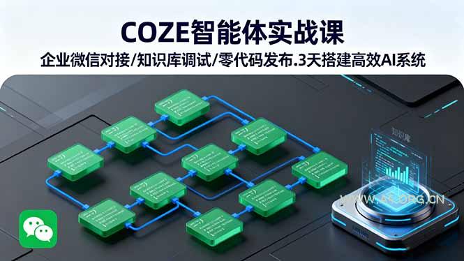 COZE智能体实战课 企业微信对接/知识库调试/零代码发布.3天搭建高效AI系统-A5资源网