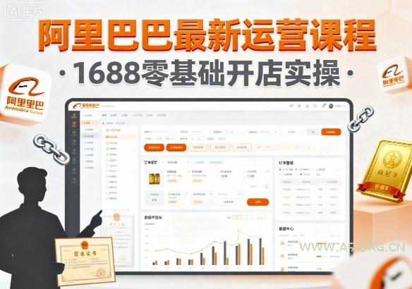 阿里巴巴最新运营课程,1688零基础开店实操-A5资源网