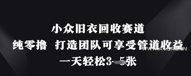 小众旧衣回收赛道,纯零撸 打造团队可享受管道收益,一天轻松3张-A5资源网