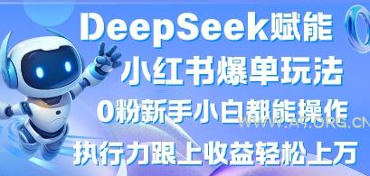 DeepSeek赋能小红书爆单玩法0粉新手小白都能操作,执行力跟上收益轻松上W,懒人勿做-A5资源网