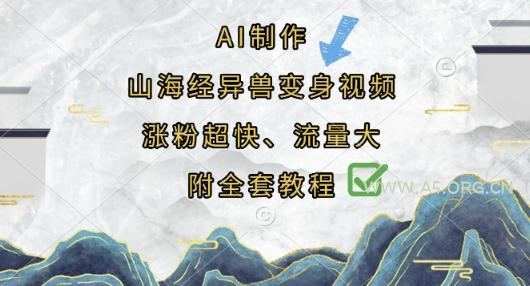 AI制作山海经异兽变身视频,涨粉超快,流量大,附全套教程-A5资源网