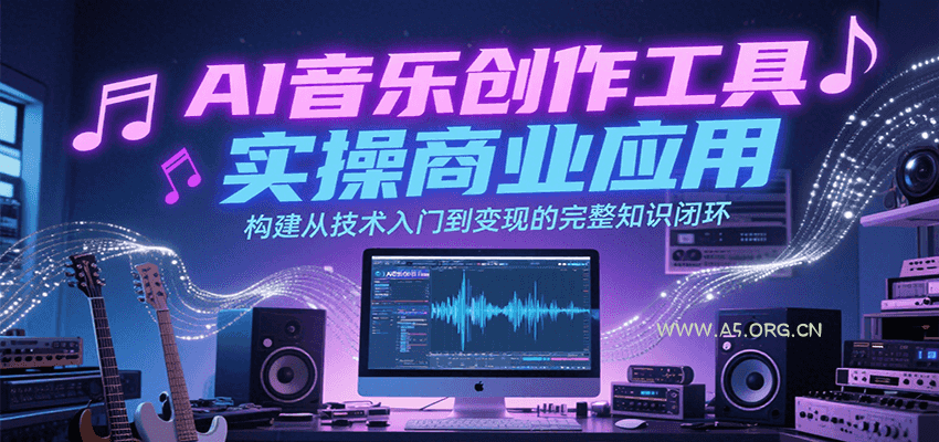 AI音乐创作工具实操商业应用，构建从技术入门到变现的完整知识闭环-A5资源网