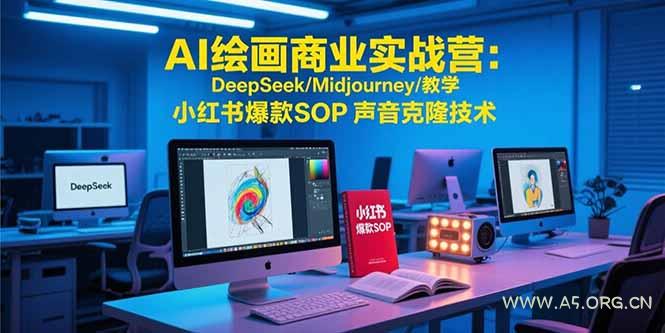 AI绘画商业实战营:DeepSeek/Midjourney/教学 小红书爆款SOP 声音克隆技术-A5资源网