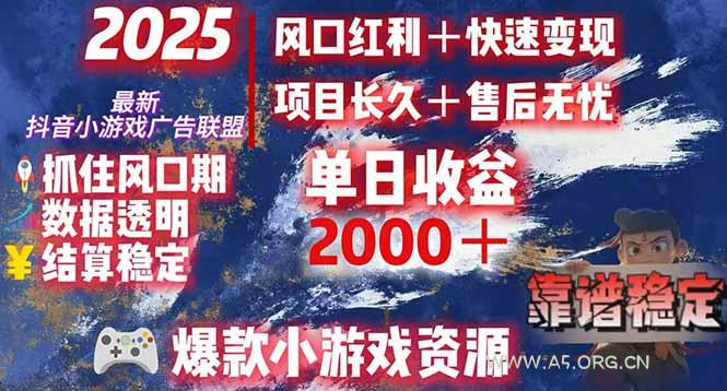 日赚2000+从零开始的财富逆袭实录,风口红利+快速变现-A5资源网