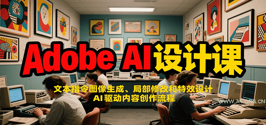 Adobe AI设计课:文本指令图像生成、局部修改和特效设计,AI驱动内容创作流程-A5资源网
