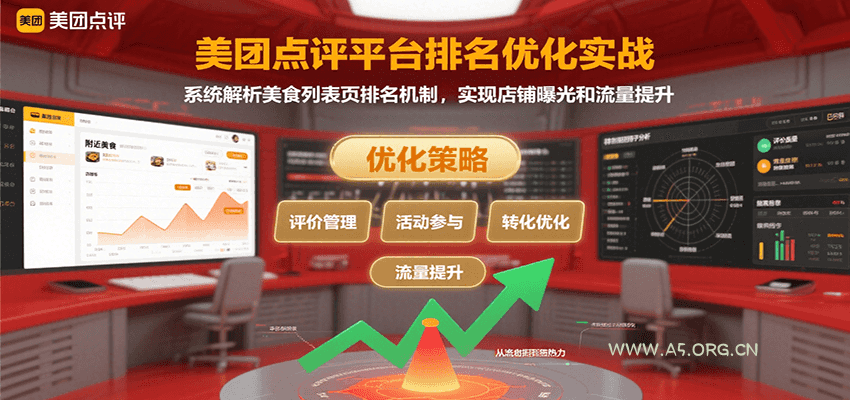 美团点评平台排名优化实战，系统解析美食列表页排名机制，实现店铺曝光和流量提升-A5资源网