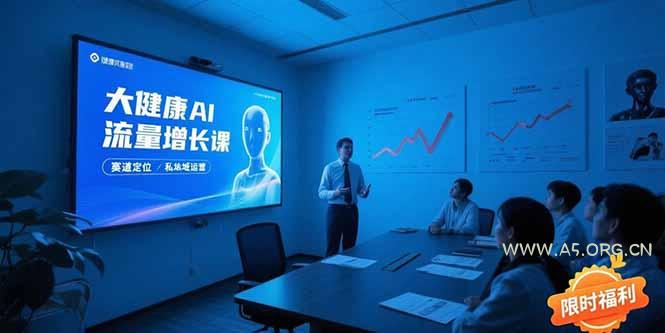 大健康AI流量增长课8.0,赛道定位方法论,AI数字人内容生产,私域转化运营-A5资源网