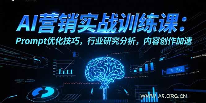 AI营销实战训练课:Prompt优化技巧,行业研究分析,内容创作加速-A5资源网