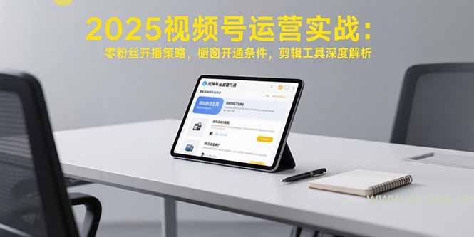 2025视频号运营实战:零粉丝开播策略,橱窗开通条件,剪辑工具深度解析-A5资源网