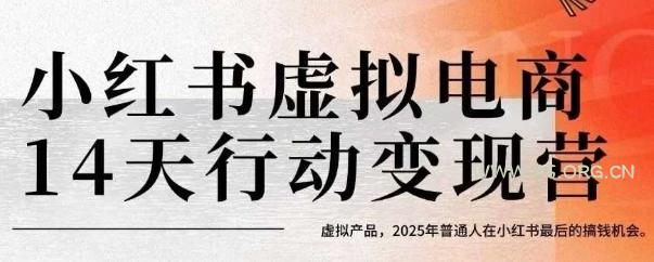 小红书虚拟电商14天变现训练营,虚拟产品,2025年普通人在小红书最后的搞钱机会-A5资源网