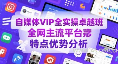 自媒体VIP全实操卓越班,全网主流平台特点优势分析-A5资源网