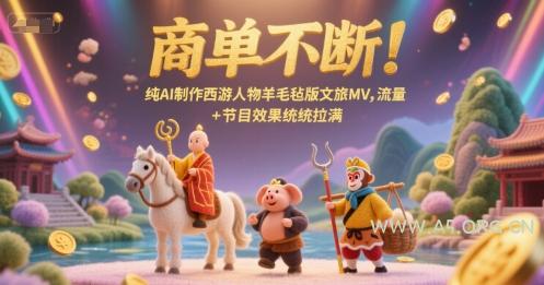 商单不断!纯AI制作西游人物羊毛毡版文旅MV,流量+节目效果统统拉满-A5资源网