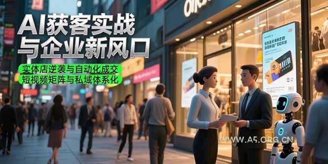 AI获客实战与企业新风口,实体店逆袭与自动化成交 短视频矩阵与私域体系化-A5资源网