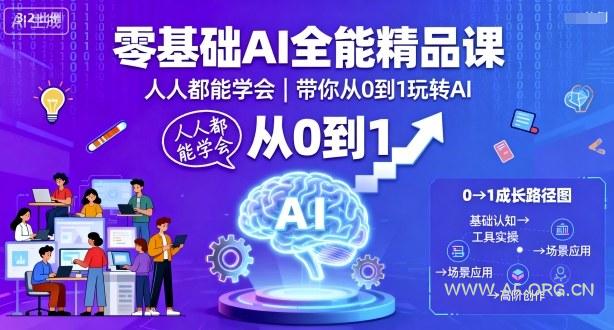 零基础AI全能精品课,人人都能学会,带你从0到1玩转AI-A5资源网