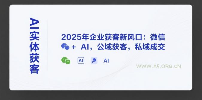 AI实体获客,2025年企业获客新风口:微信+ AI,公域获客,私域成交-A5资源网