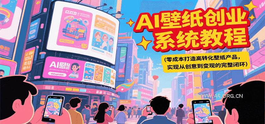 AI壁纸创业系统教程,零成本打造高转化壁纸产品,实现从创意到变现的完整闭环-A5资源网