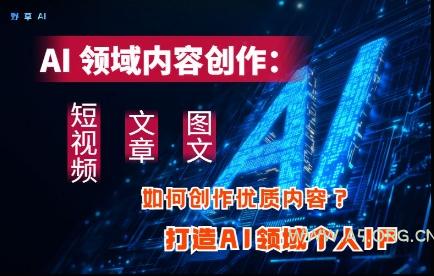 AI领域内容创作:高效创作短视频、文章、图文三大板块内容,打造AI领域个人IP-A5资源网