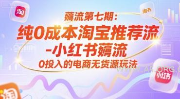 薅流第七期:纯0成本淘宝推荐流-小红书薅流最新版目,0投入的电商无货源玩法(附赠往期)-A5资源网
