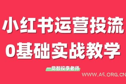 李老师·小红书运营投流,0基础实战教学(更新)-A5资源网