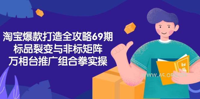 淘宝爆款打造全攻略-69期,标品裂变与非标矩阵,万相台推广组合拳实操-A5资源网