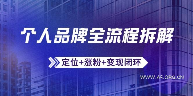 个人品牌全流程拆解:定位+涨粉+变现闭环,微信生态运营与资源整合-A5资源网