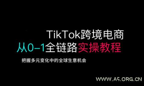 TikTok跨境电商从0-1全链路全方位实操教程,把握多元变化中的全球生意机会-A5资源网
