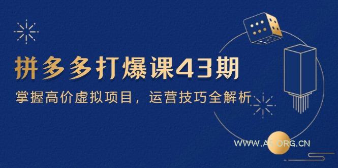 拼多多打爆课第 43 期,掌握高价虚拟项目,运营技巧全解析(15节-A5资源网