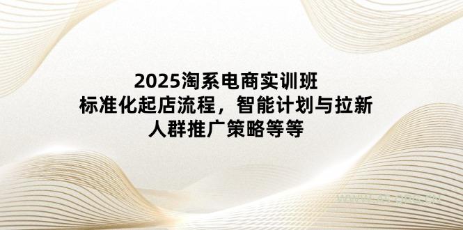 2025淘系电商实训班:标准化起店流程,智能计划与拉新,人群推广策略等等-A5资源网
