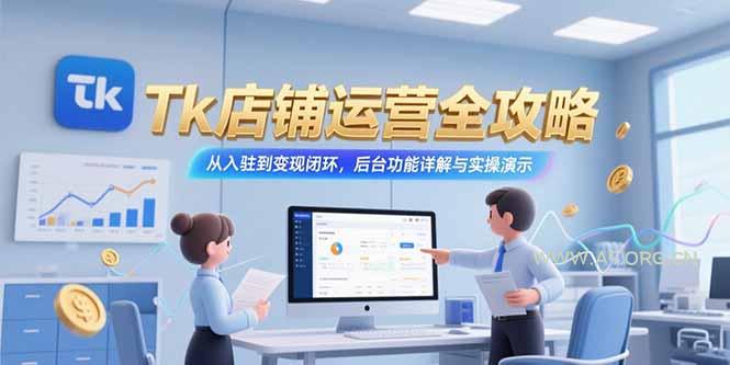 Tk店铺运营全攻略,从入驻到变现闭环,后台功能详解与实操演示-A5资源网