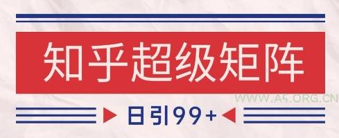 知乎超级矩阵玩法引流高质量精准粉SEO覆盖,日变现1k+【揭秘】-A5资源网