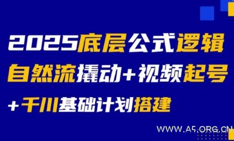 大明老师·底层公式逻辑自然流+千川搭建-A5资源网