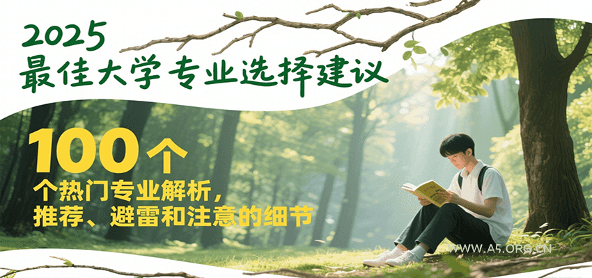2025最佳大学专业选择建议,100个热门专业解析,推荐、避雷和注意的细节-A5资源网