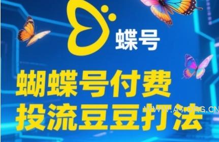 2025蝴蝶号付费投流豆豆打法,助新手快速掌握付费流量撬动自然流的核心玩法-A5资源网