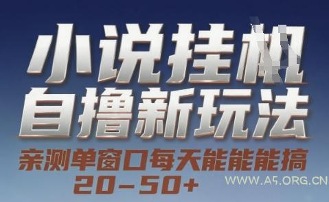 小说自撸新玩法 — 亲测单窗口每天能搞 20-50+,支持矩阵化批量操作【揭秘】-A5资源网