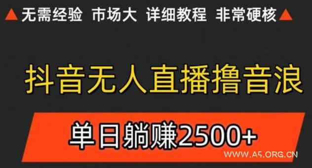 抖音无人直播6.0 简单无脑可矩阵 每天两小时轻松躺赚500+-A5资源网