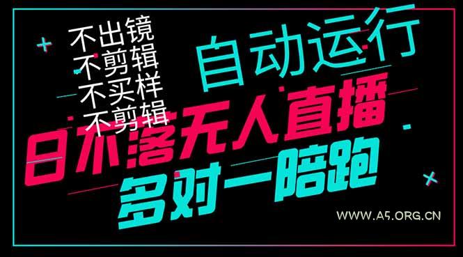 日不落无人直播、让你赚到手软，不出镜 不剪辑 不囤货  不买样日赚1000…-A5资源网