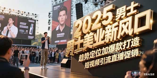 2025男士美业新风口,趋势定位加爆款打造,短视频引流直播促销-A5资源网