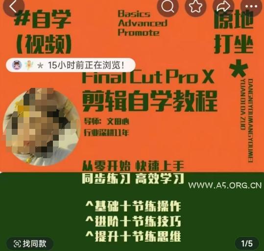 轻松玩转剪辑系统课,从零开始快速上手,同步练习高效学习,思维提升从简到难-A5资源网